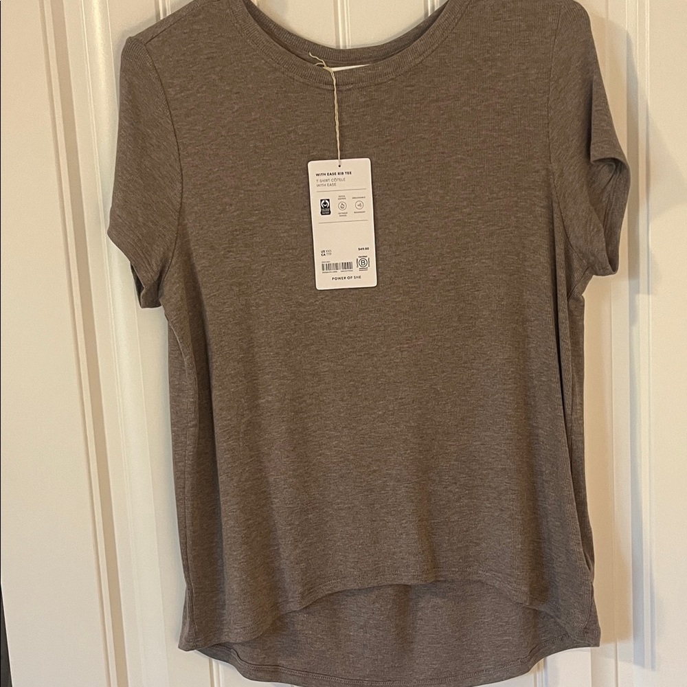 Athleta short sleeve with ease rib tea